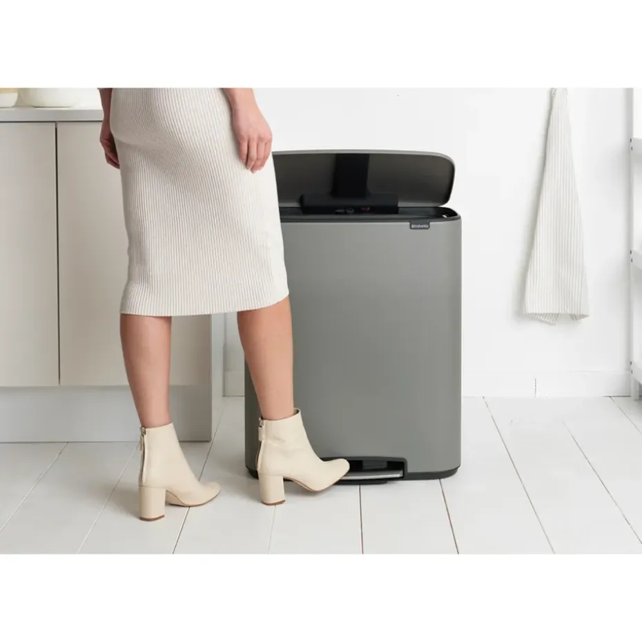 Cubo de pedal Bo 2x30 L, Mineral concrete grey