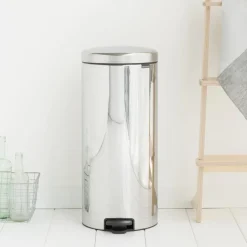 Cubo de pedal new Icon 30L, acero mate