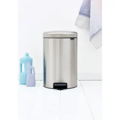 Cubo de pedal newIcon 20L, Matt steel fingerprint proof