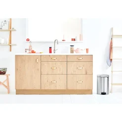 Cubo de pedal newIcon 20L, Matt steel fingerprint proof