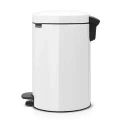 Cubo de pedal newIcon 12L, White (blanco)