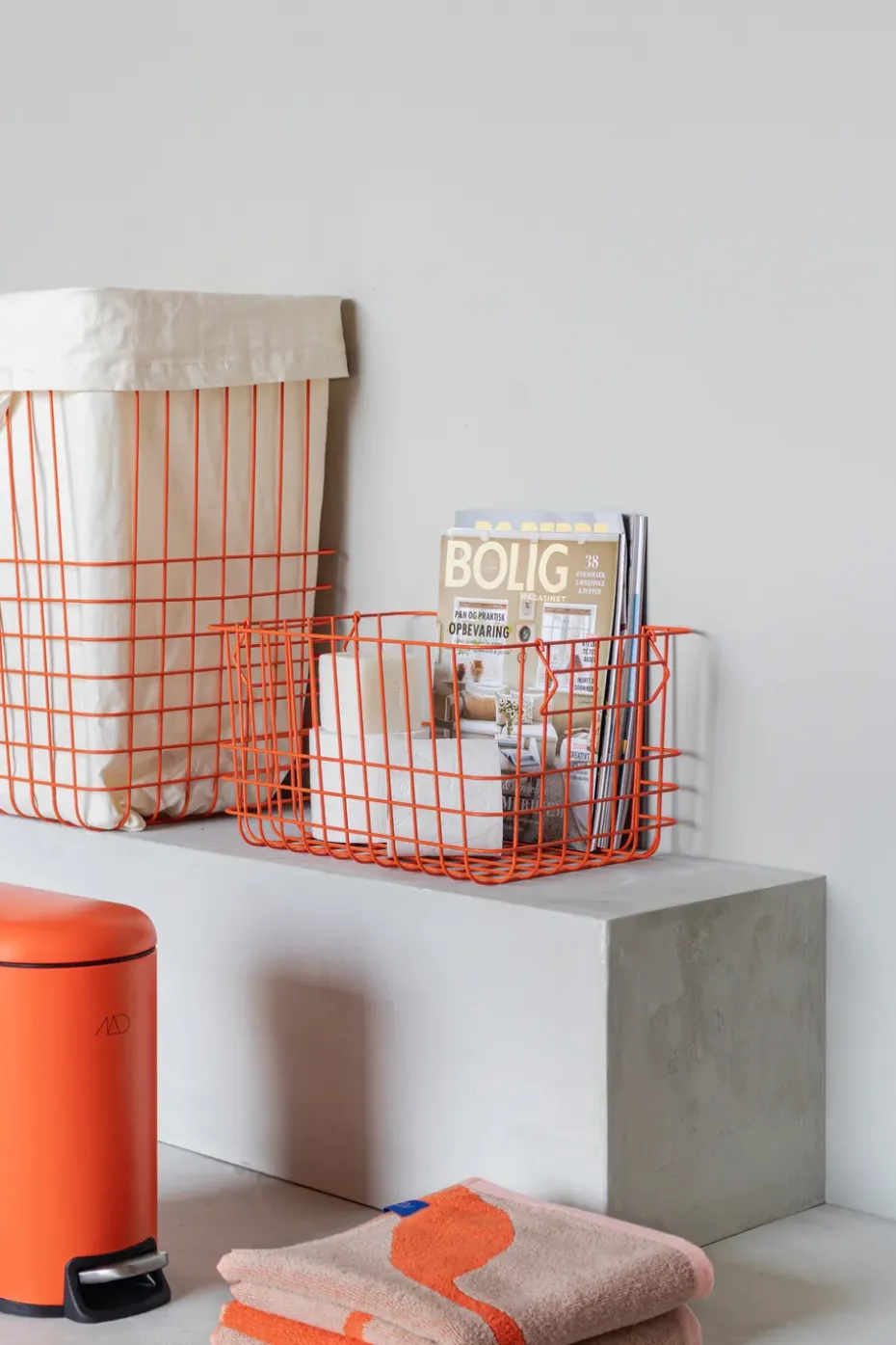 Cubo pedal Mini-Walther 5 L, Naranja