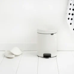 Cubo pedal newIcon 5L, White (blanco)