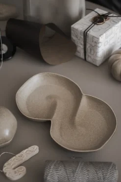 Cuenco con tapa Bun 11x18 cm, Beige