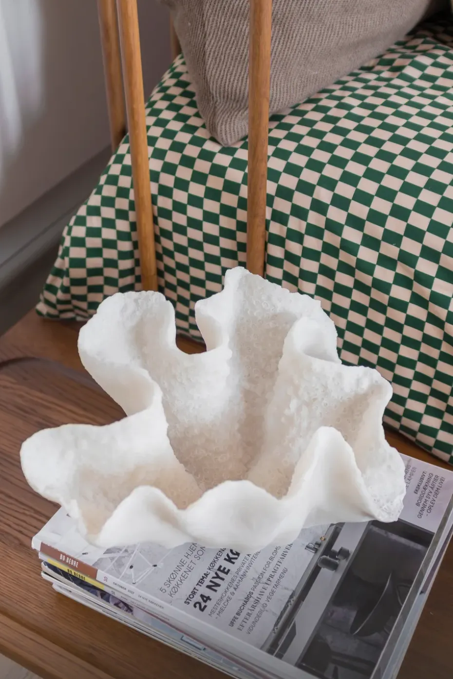 Cuenco decorativo Coral, Off-white