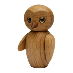 Decoración búho Clever 10 cm, Roble