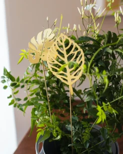 Decoración Brass leaves, set de 2, Wood