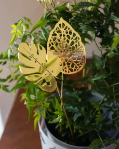 Decoración Brass leaves, set de 2, Water