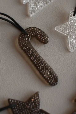 Decoración colgante Airy hanging candy cane, Brown