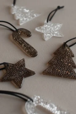 Decoración colgante Airy hanging candy cane, Brown