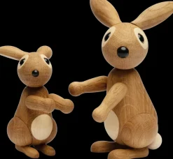Decoración conejo Bounce 9,5 cm, Roble