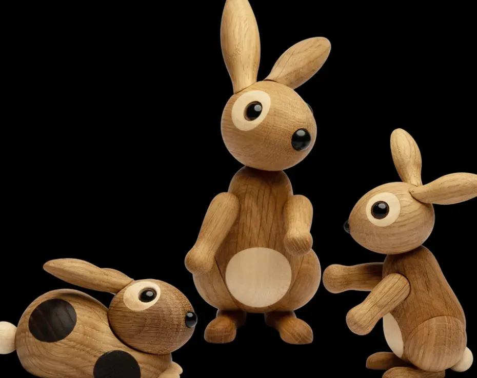 Decoración conejo Bounce 9,5 cm, Roble