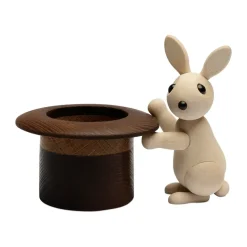 Decoración conejo The Magic Hat 9,5 cm, Arce