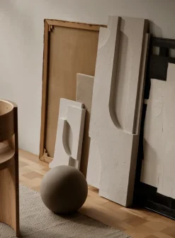 Decoración de pared Serif Relief L, Off white