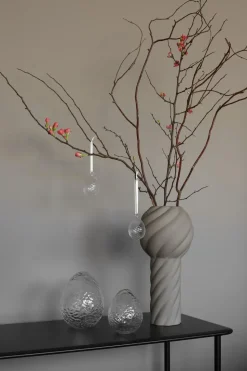 Decoración Gry huevo 16 cm, Clear