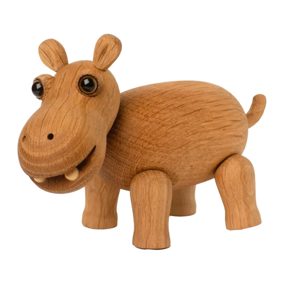 Decoración hipopótamo Flora, Roble-fresno