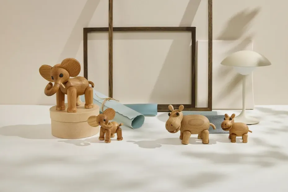 Decoración hipopótamo Flora, Roble-fresno