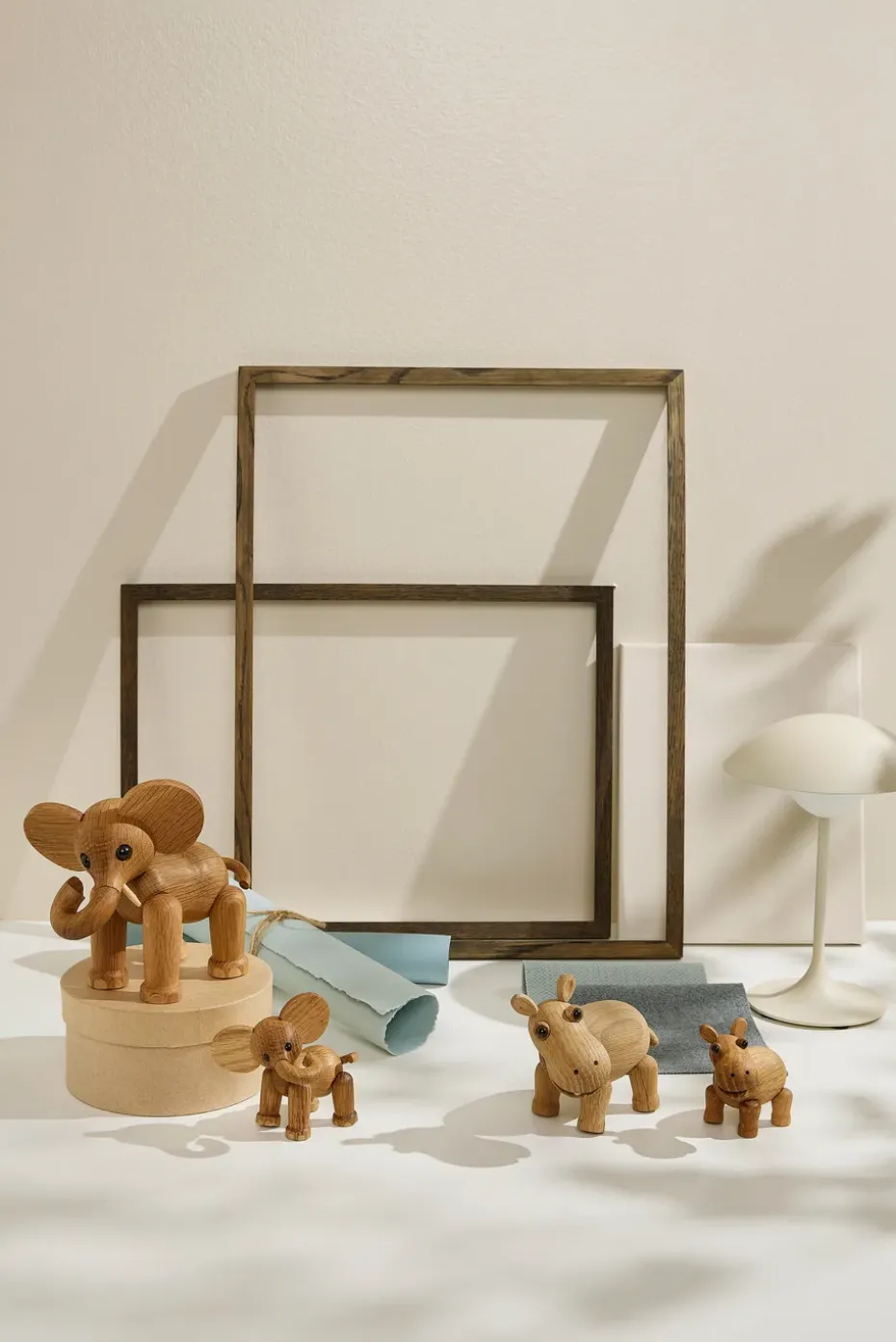 Decoración hipopótamo Flora, Roble-fresno