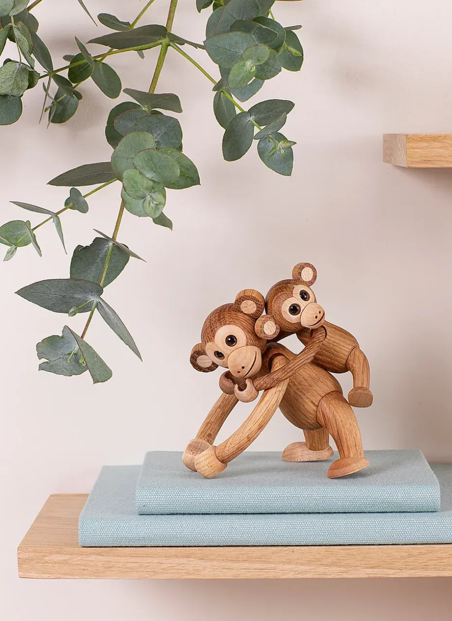 Decoración mono Jolly 11 cm, Roble