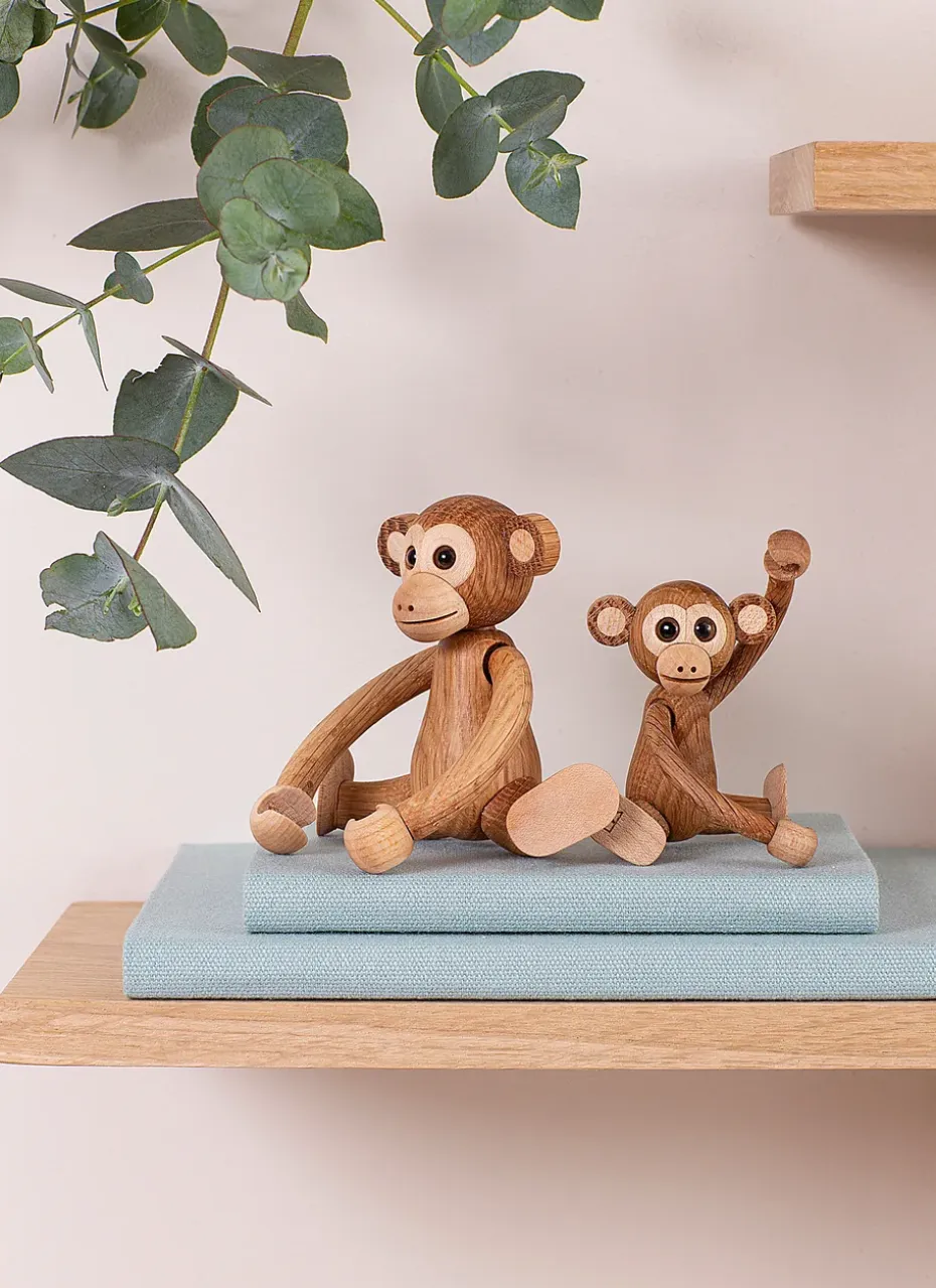 Decoración mono Jolly 11 cm, Roble