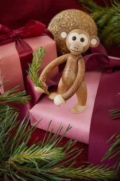 Decoración mono Jolly 11 cm, Roble