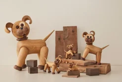 Decoración perro Buddy 20,5 cm, Roble