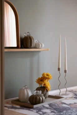 Decoración Pumpkin 10 cm, Khaki