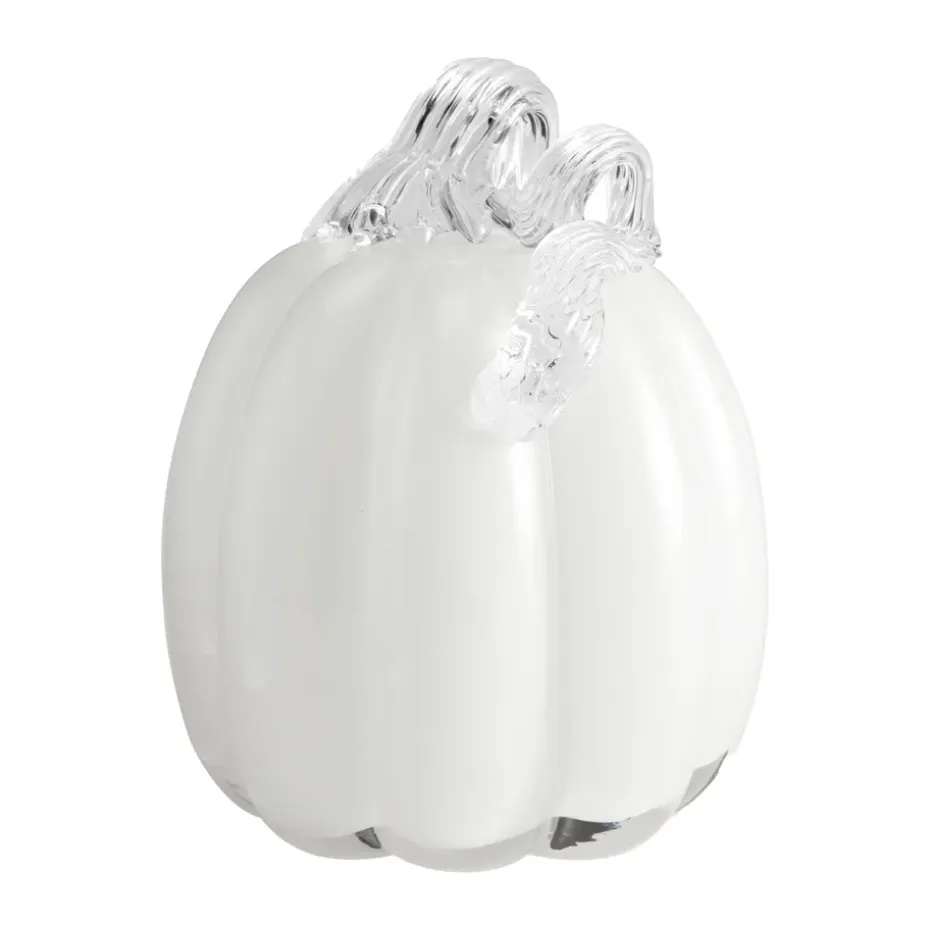 Decoración Pumpkin 14 cm, White