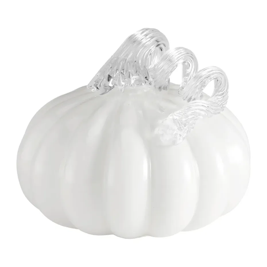 Decoración Pumpkin 10 cm, White