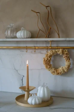 Decoración Pumpkin 10 cm, White