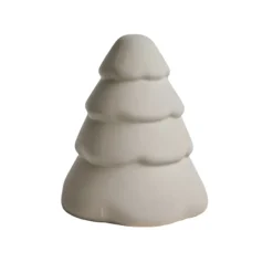 Decoración Snowy árbol de navidad 15 cm, Sand
