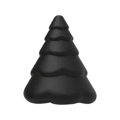 Decoración Snowy árbol de navidad 20 cm, Black