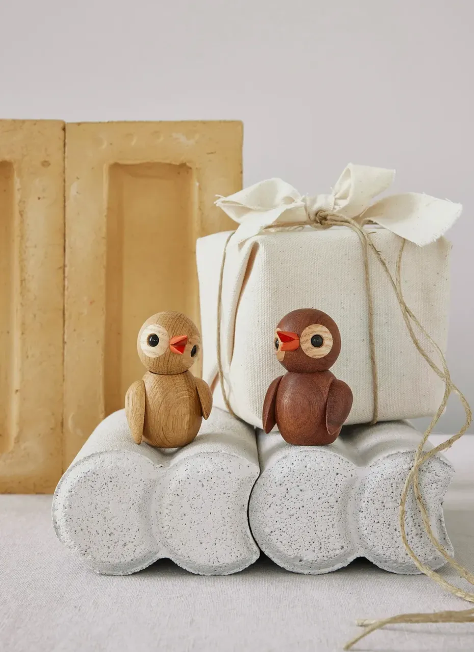 Decoración Spring Birds 6,5 cm, Jokey, roble