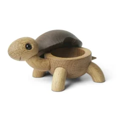 Decoración tortuga Speedy 4 cm, Roble-fresno