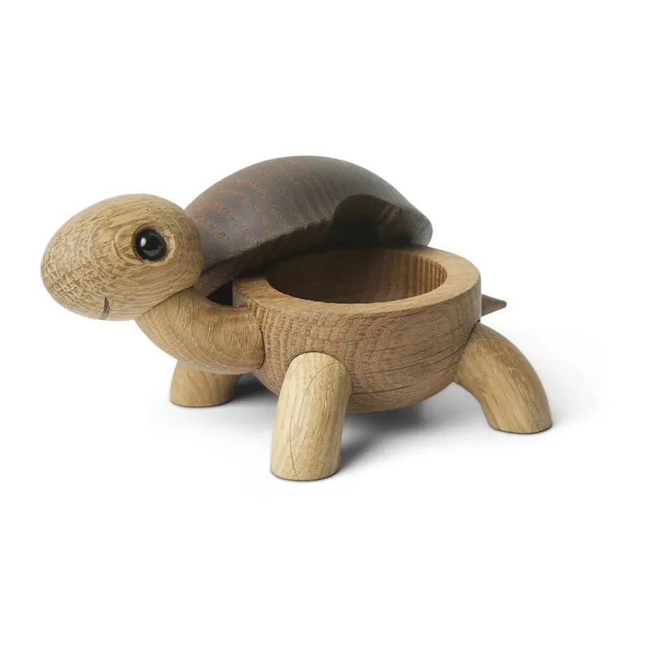 Decoración tortuga Speedy 4 cm, Roble-fresno
