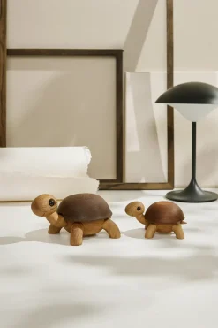 Decoración tortuga Speedy 4 cm, Roble-fresno