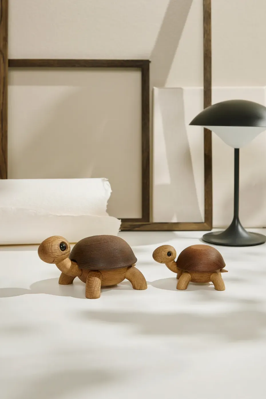 Decoración tortuga Speedy 4 cm, Roble-fresno