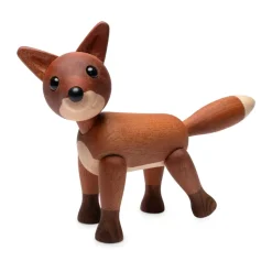 Decoración zorro Foxy 12 cm, Caoba
