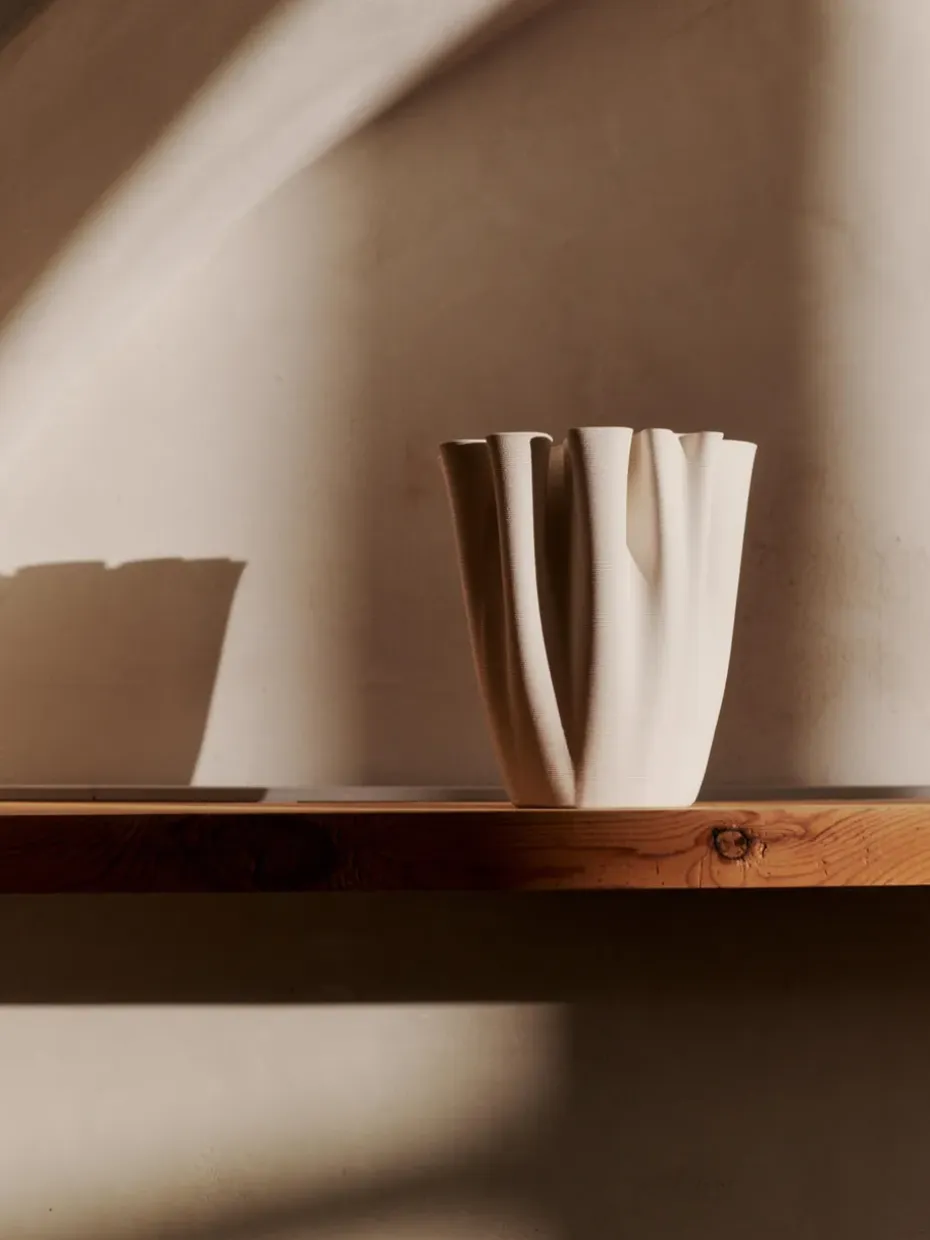 Dedali Jarrón 18 cm, Off-white