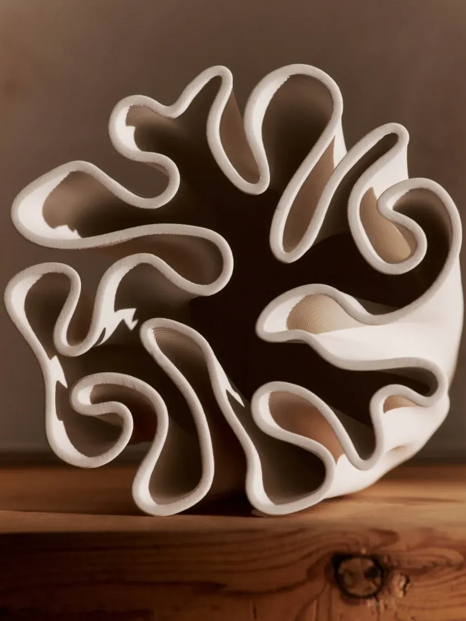 Dedali Jarrón 18 cm, Off-white