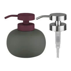 Dispensador de jabón Lotus play bajo, incl. 2 cabezales, Dark olive