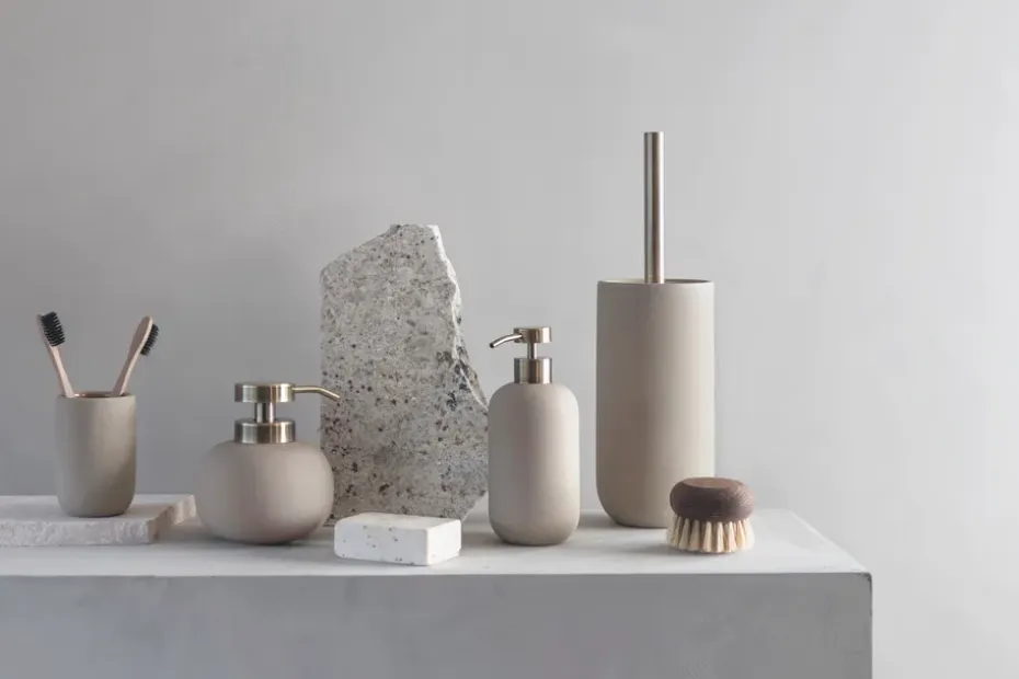 Dispensador de jabón Lotus, sand (blanco crudo)