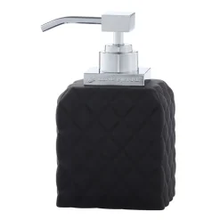 Dispensador de jabón Portia, negro-plata
