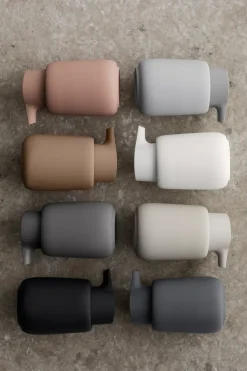 Dispensador de jabón Sono, cerámica Ø8,5 cm, Marrón