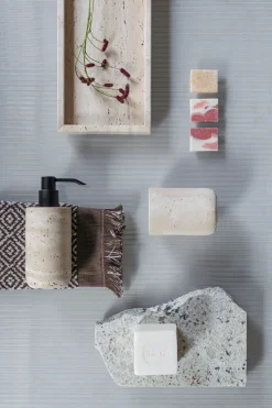 Dispensador de jabón Travertine 17,5 cm, Linen