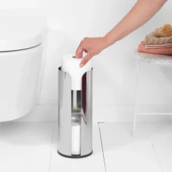 Dispensador de rollos de papel higiénico ReNew Brabantia, Brilliant steel