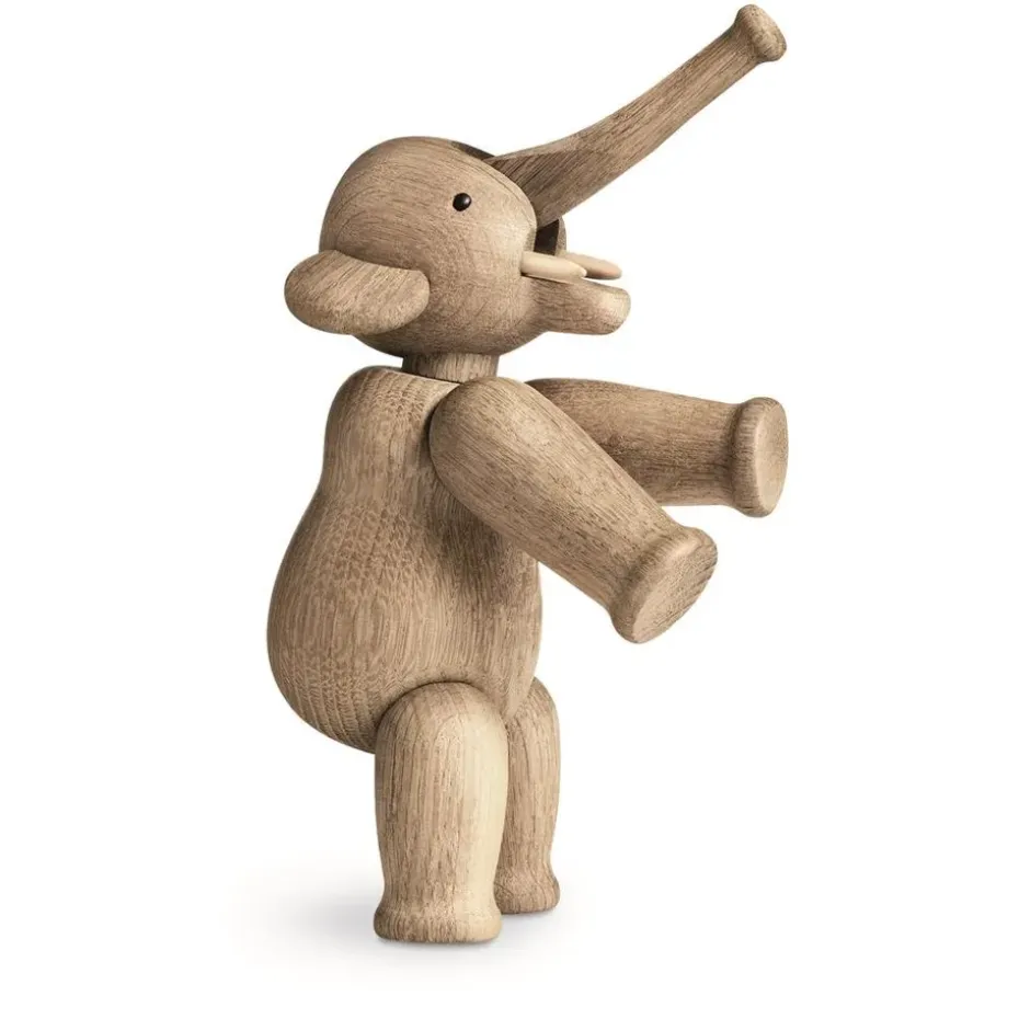 Elefante de madera pequeña, roble