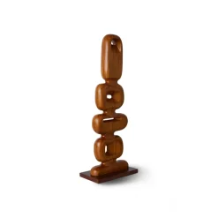 Escultura de madera tallada a mano 71 cm, Brown