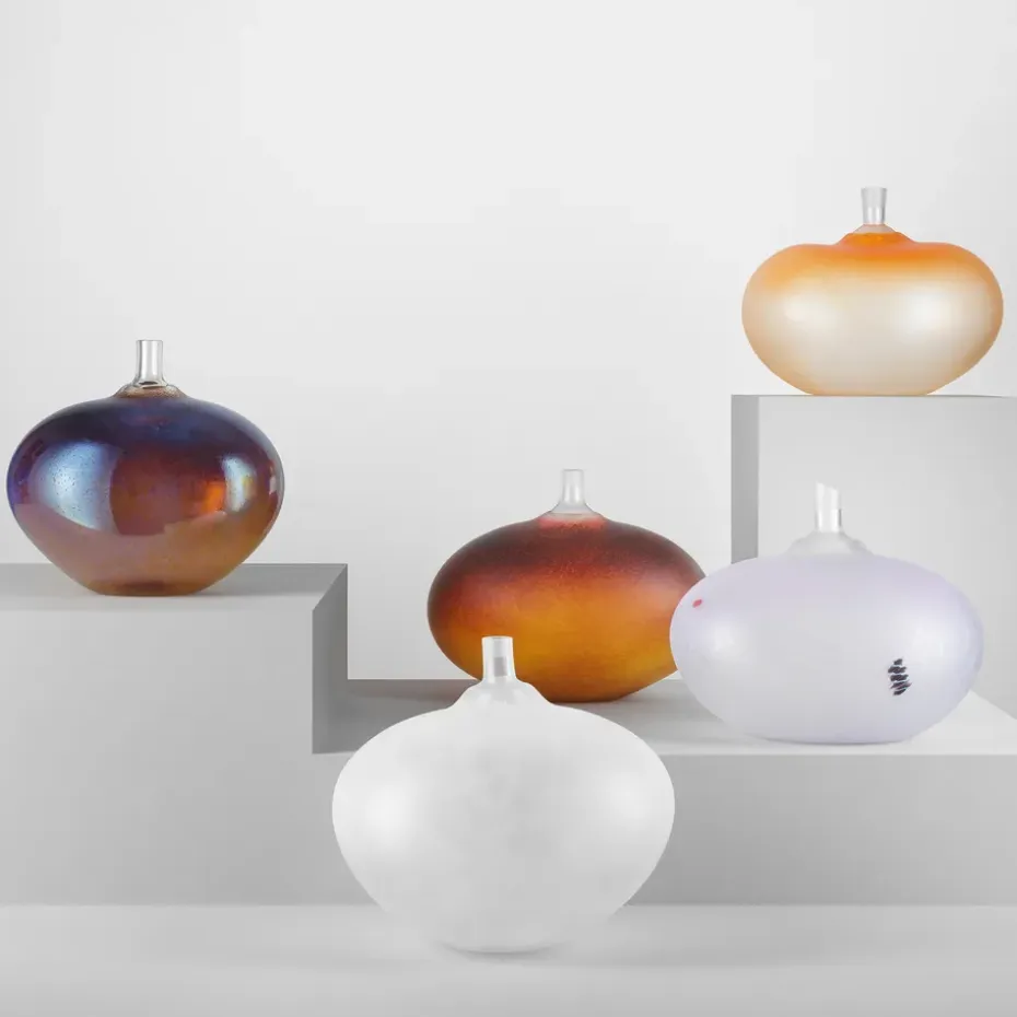 Escultura de vidrio BV Beans AC-20, Blanco