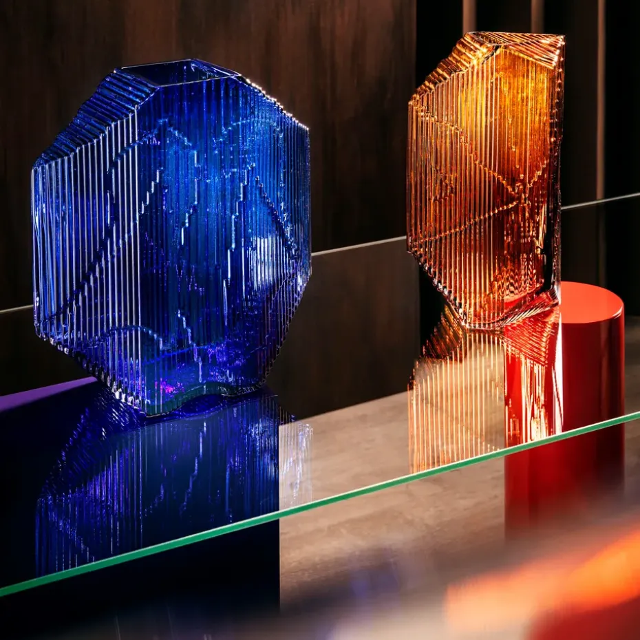 Escultura de vidrio Kartta 33 cm, cobre